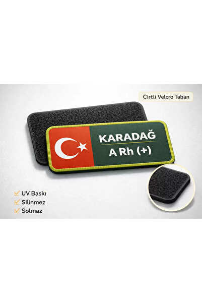Outdoor One Kişiye Özel Orman Genel Müdürlüğü İsimlik Patch Cırtlı Kan Grubu ...