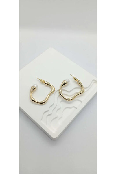 ndjewelry أقراط فولاذية بنمط غير متماثل مع تفاصيل لؤلؤية