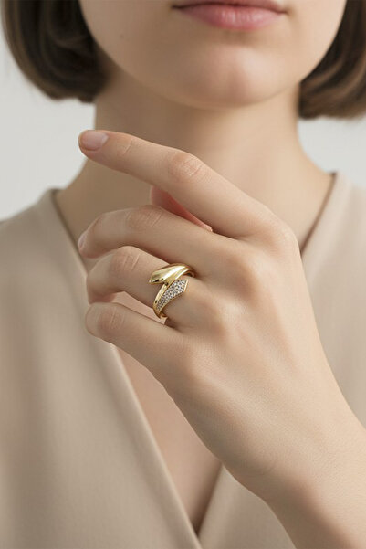 XUPING JEWELRY Stil Incisi/Xupıng Jewelry 14 Ayar Altın Kaplama Çift Sıra Zir...