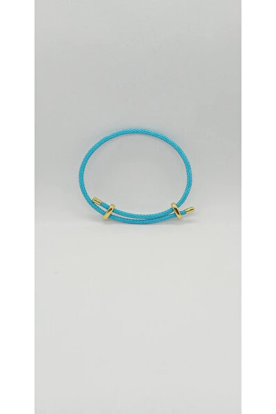 ndjewelry سوار شبكي فولاذي للمصعد باللون الأزرق