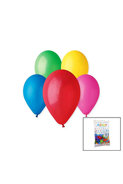 Go İthalat Colorful Classic Balloon 10 Inches - 26cm - 100Pcs (5343)