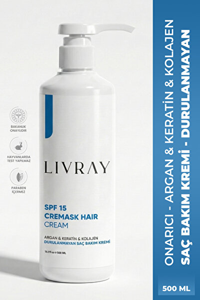 Livray Yoğun Bakım Durulanmayan Saç Bakım Kremi (500 ML)