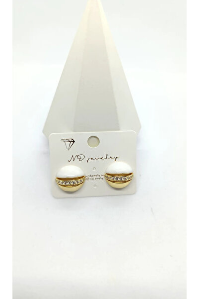 ndjewelry لونا هالو – أقراط براقة بلون اللؤلؤ