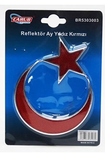 Carub Araba Sticker Krom Bayrak Model Reflektörlü
