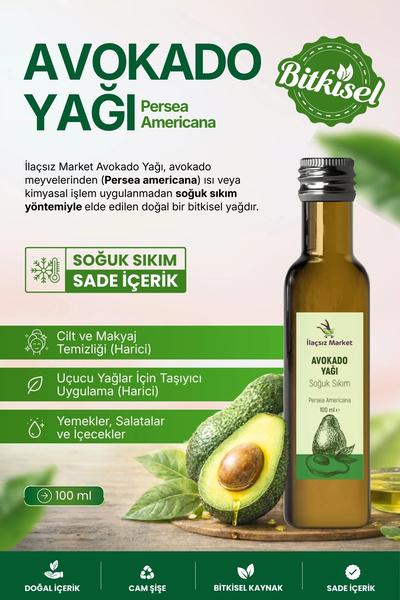 İlaçsız Market Avokado Yağı / 100 ml.