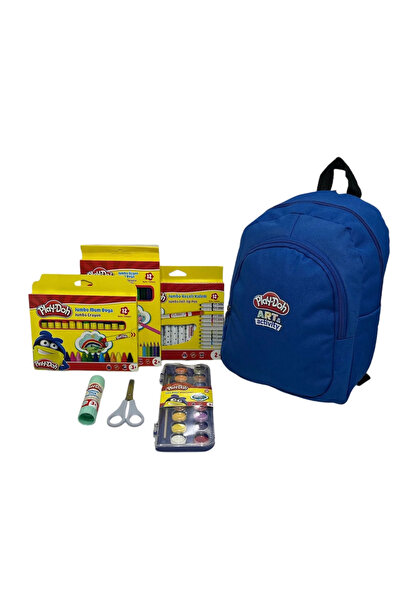 Play Doh بلاي دوه حقيبة روضة ومجموعة رسم مدرسية 7 قطع