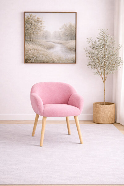 DEKOR MOBİLYACIM Jasmine Ahşap Ayaklı Retro Puf Minimal Berjer Makyaj Masası ...