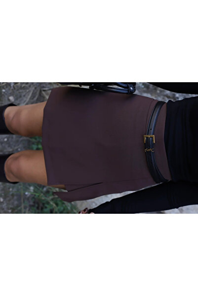 bytugcekaya Slit de camuflaj maro fustă pantalon scurtă