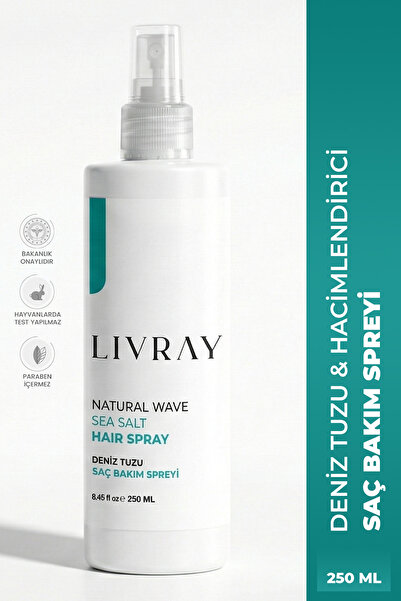Livray Deniz Tuzu Saç Spreyi - Hacim Ve Dolgunluk Etkili (250 ML)