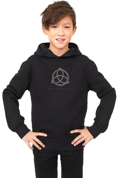 Tshirthane Dark Everything Is Connected Black Kids 3ip Hoodie