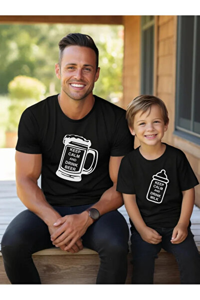 Tshirthane Подвійний продукт для батька та сина - комбінація льоду та молока,...