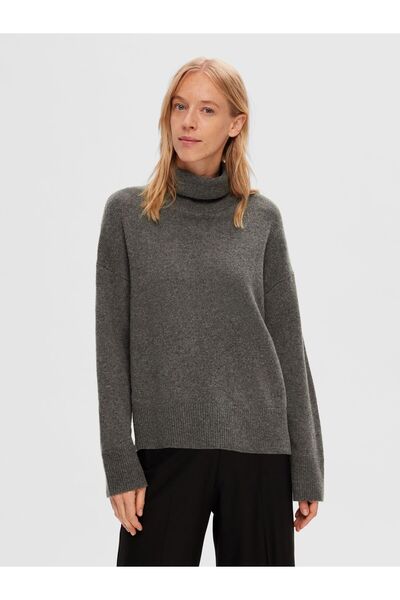 Selected Femme Pullover Wollgemisch Rollkragen