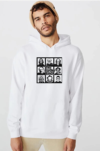 Tshirthane The Psycho Bunch bela muška 3ip majica sa kapuljačom