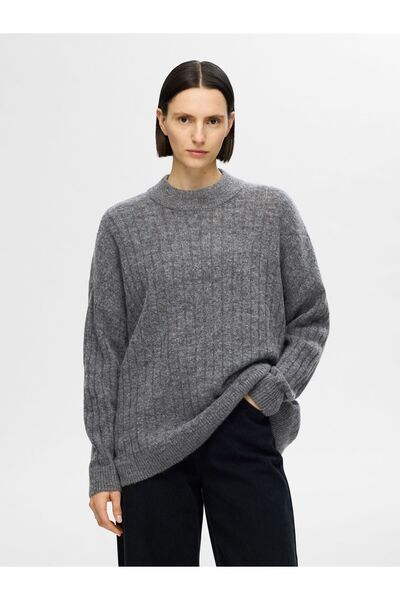 Selected Femme Pullover Loose Fit Wollgemisch