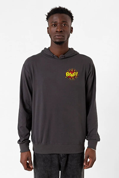 Tshirthane Teorija velikog praska Bang logo dimljena muška majica sa kapuljač...