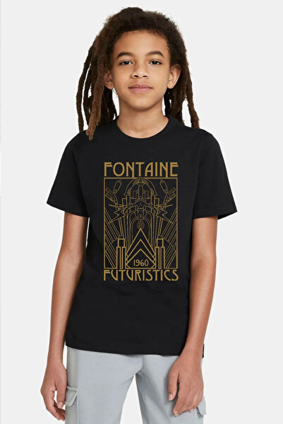 Tshirthane Bioshock Fontaine Futuristics Μαύρο παιδικό μπλουζάκι