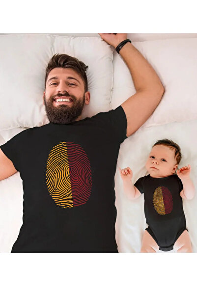 Tshirthane Жовтий червоний відбиток пальця - Батько, син, дочка Ціна за один ...