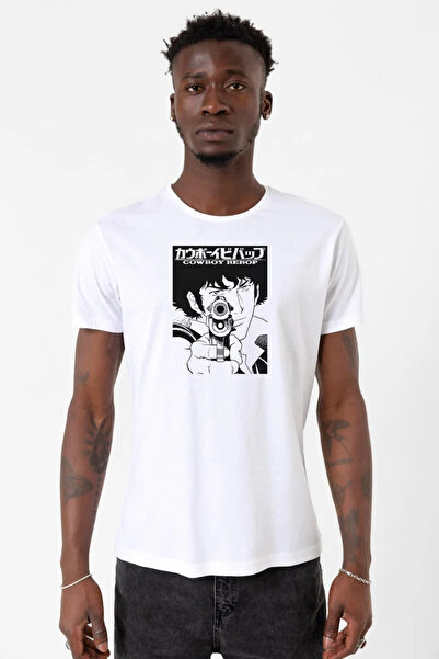 Tshirthane Cowboy Bebop Spike - White Men's Oversize T-Shirt