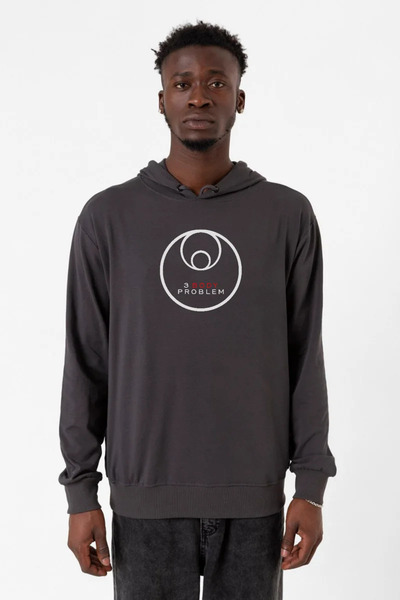 Tshirthane Muška majica sa kapuljačom, dimljena, 3 logo za rešavanje problema...