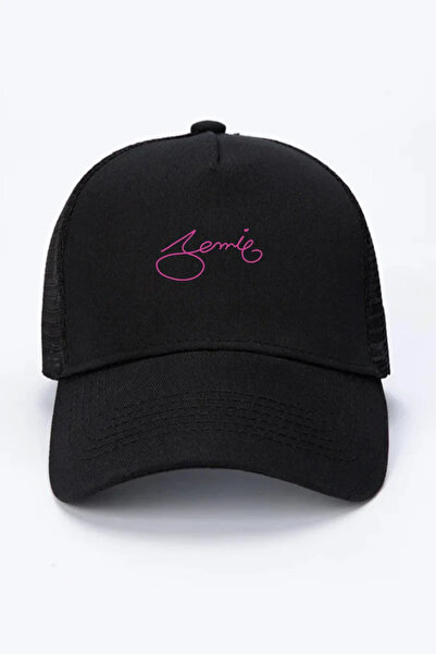 Tshirthane Blackpink Jennie Signature Black Mesh Cap