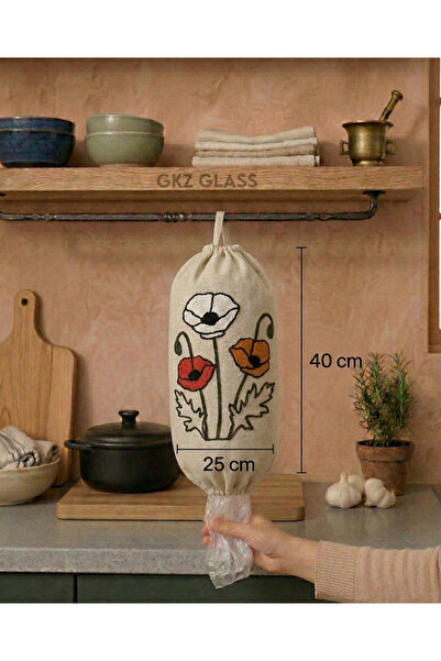 gkzglass home dekor 1 Adet Hediyelik Poşetlik & Punch Keten Poşet Düzenleyici...