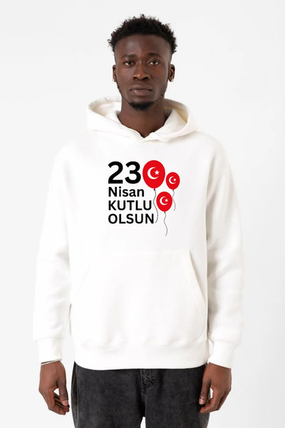 Tshirthane 23. april Balon bela muška 3ip majica sa kapuljačom