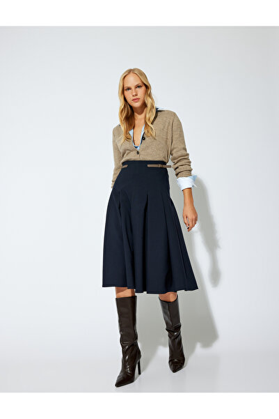 Koton سترة تريكو بأكمام طويلة - رقبة دائرية وتفاصيل أزرار