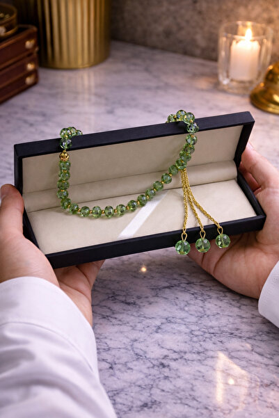 Generic سبحة كريستال فاخرة مع علبة راقية – هدية مميزة بطابع ملكي 33 خرزه