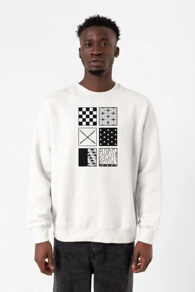 Tshirthane Demon Slayer anime uzorci, bela muška 2ip majica