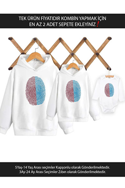 Tshirthane Burgundi plavi otisak prsta Otac Sin Ćerka - Cena za jedan proizvo...