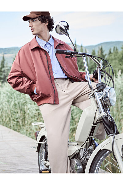 Koton Εποχιακό πουκάμισο με γιακά με λεπτομέρεια από βαμβακερό μείγμα