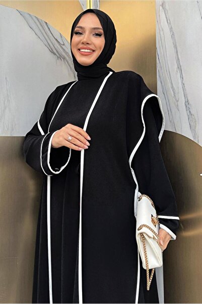 TRENDTESETTÜR KADIN SİYAH YELEKLİ ELBİSELİ TAKIM T 5848