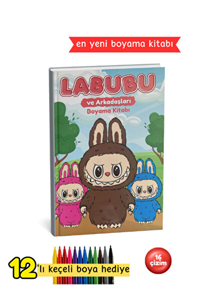 Pembe Yayınevi Labubu Çocuk Boyama Kitabı Seti