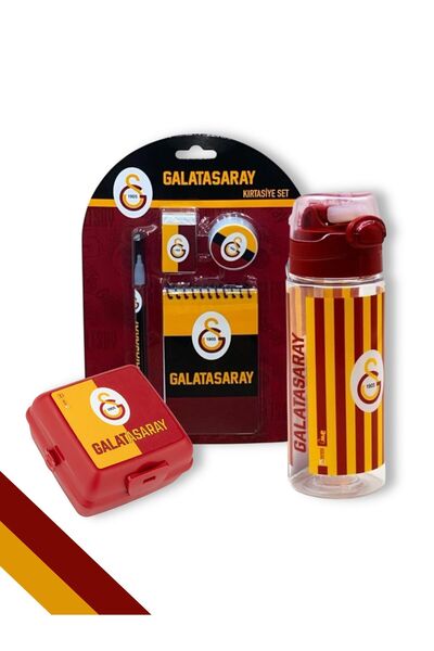 Genel Markalar Galatasaray Taraftar 4 bölmeli Beslenme Kutusu 500 Ml Matara K...