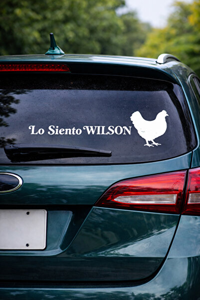TMZTUNİNG Lo Siento Wilson Yazılı Tavuk Silüetli Araç Cam Sticker – Oto Cam Y...