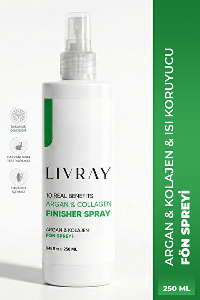 Livray Argan & Kolajen Fön Spreyi - Isıya Ve Güneşe Karşı Koruyucu Saç Spreyi...