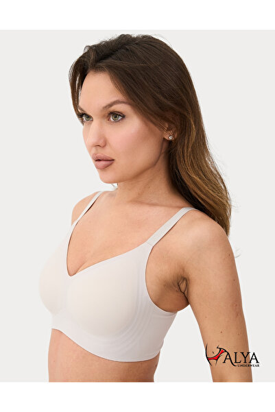 ALYA UNDERWEAR Women's Laser Cut Stitch-Free Ghost Bra with Removable Pads Li...