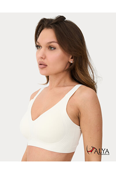 ALYA UNDERWEAR Дамски ултраудобен моделиран сутиен с дебели презрамки, изряза...