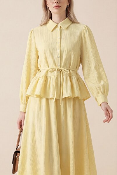 HİJABAYA Σετ φούστας με βολάν, κουμπιά και κορδόνια στη μέση