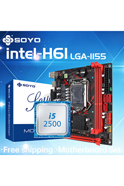 Choice1 لوحة أم SOYO H61 للألعاب مع معالج Intel A1155 i5 2500 وذاكرة DDR3 و M...