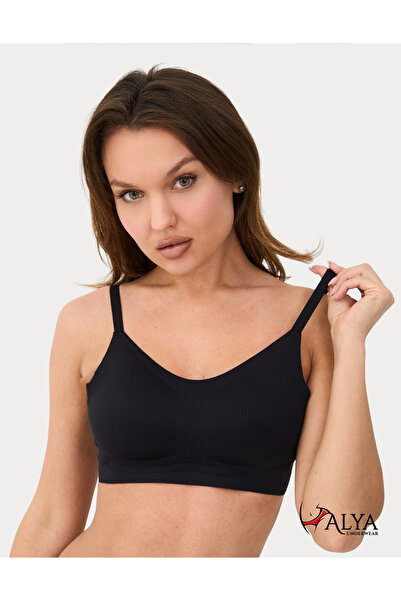 ALYA UNDERWEAR Sutien pentru femei fără cusături Wave Base material reiat dec...