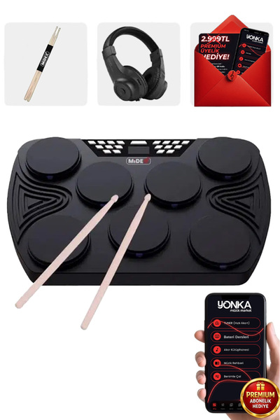 Midex Ddx-105 Profesyonel Dijital Davul Şarjlı Elektronik Bateri Bluetooth (K...