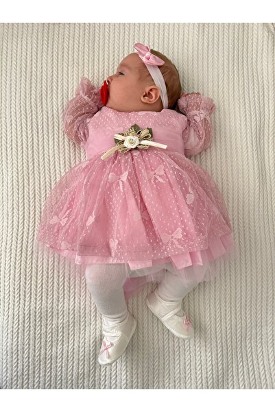 PİLEKİ BABY ( 5 Parça ) 0 3 Ay Yenidoğan Bebek Mevlüt Elbisesi Bayramlık Düğü...