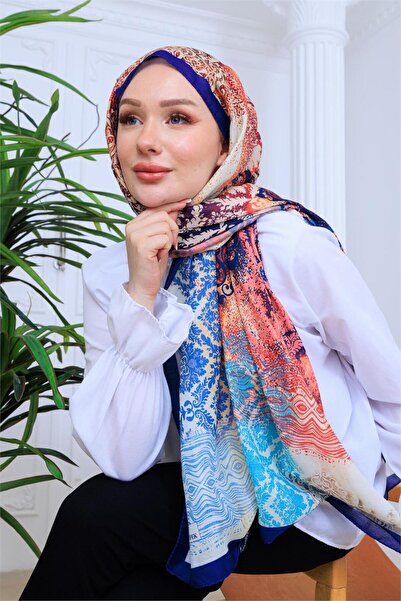 49eyşanipek شال هارموني منقوش الرقمي الناعم