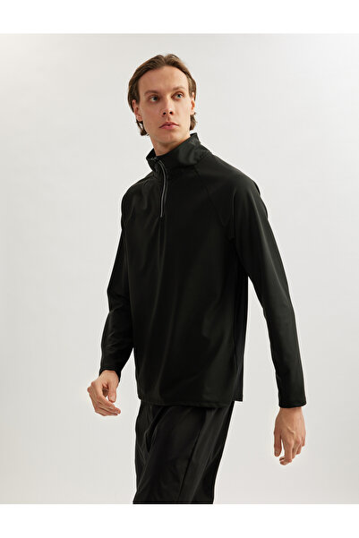 Koton Uzun Kollu Yarım Fermuarlı Dik Yaka Spor Sweatshirt