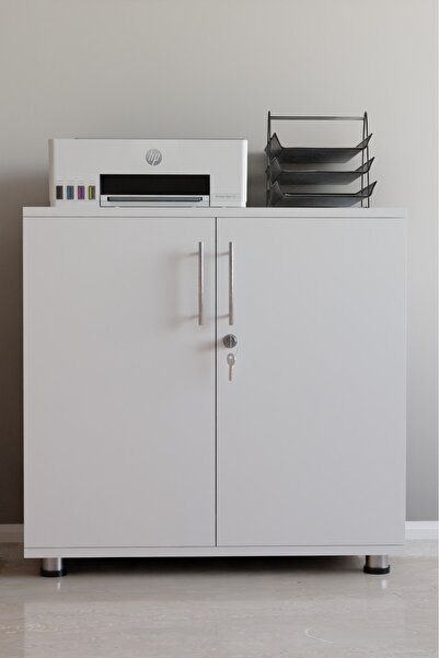 ECM Ofis Dolabı Ofis Büro Mobilyası Evrak Dolabı Lüks Modern Kapaklı Raf Mobi...