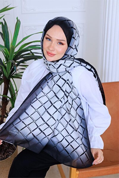 49eyşanipek Shady Square Patterned Digital Soft Shawl