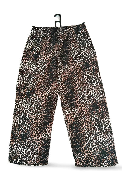 Royaleks بنطال فيسكوز مستورد بأرجل واسعة وأنيق ونمط عرقي أصيل - - نمط5