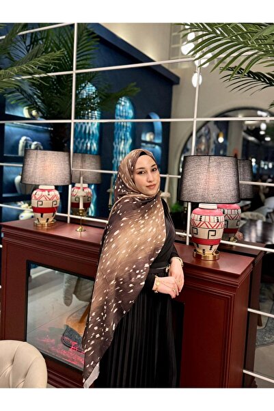 MetuCA Γυναικείο σάλι με σχέδιο Ceylan σε καφέ χρώμα, από βαμβάκι με απαλή υφ...