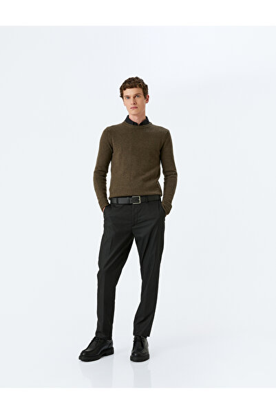 Koton Χειμερινό πλεκτό πουλόβερ Basic Crew Neck Viscose